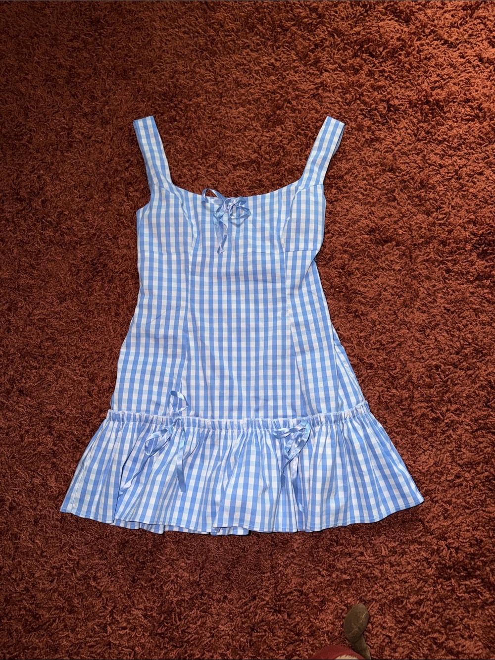 Sugar Thrillz Light Blue and White Gingham Dress